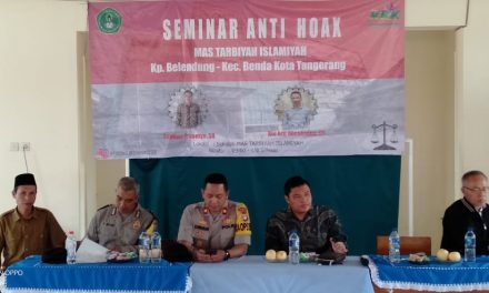 Kapolsek Benda Hadiri Seminar Anti HOAX Di MAS Tarbiyah Islamiyah Belendung