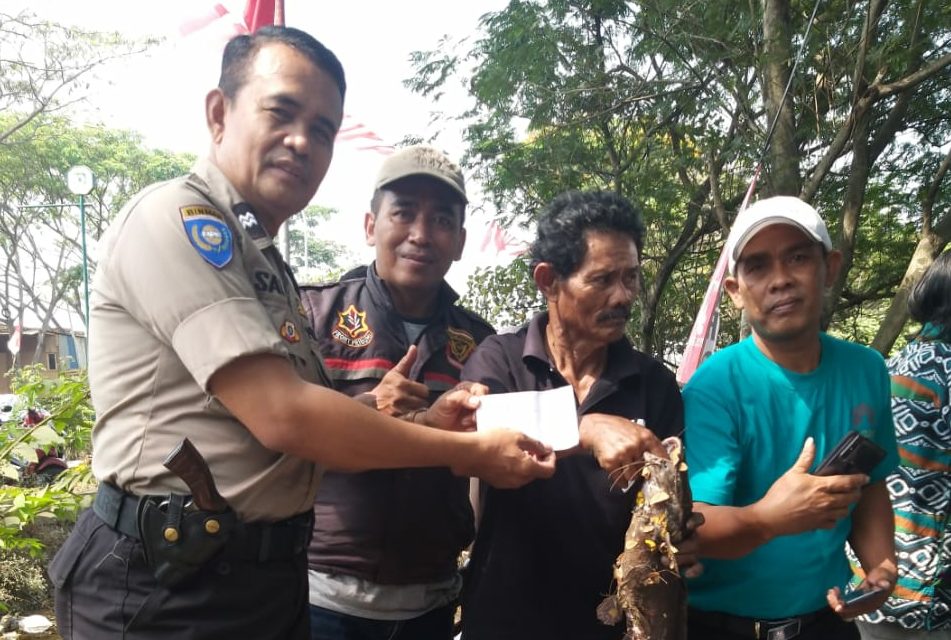 Bhabinkamtibmas Kelurahan Benda Hadiri Lomba mancing Peringati HUT RI Ke-74