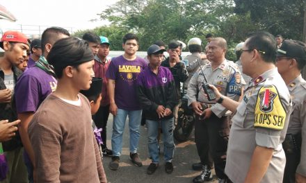 Polsek Batuceper Kawal Ketat supporter Persita Tangerang