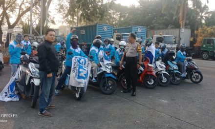 Bhabinkamtibmas Polsek Cipondoh Pantau Serikat Pekerja Yang Akan Berunjuk Rasa