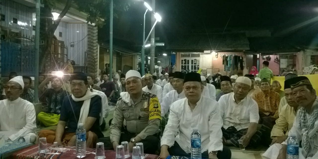 Bhabinkamtibmas Polsek Jatiuwung Hadiri Acara Santunan Anak Yatim Bersama Tokoh Agama Uwung Jaya