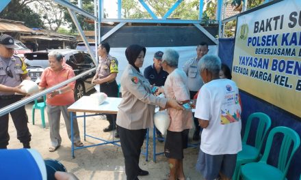 POLSEK KARAWACI DAN YAYASAN NIRMALA BOEN SAN BIO MENGADAKAN BAKTI SOSIAL