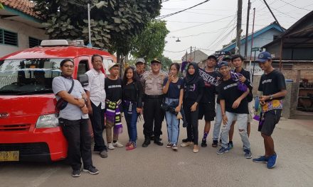 Polsek Neglasari Jaga Ketat Keberangkatan Supporter Sepak Bola Persita Pusi Viola