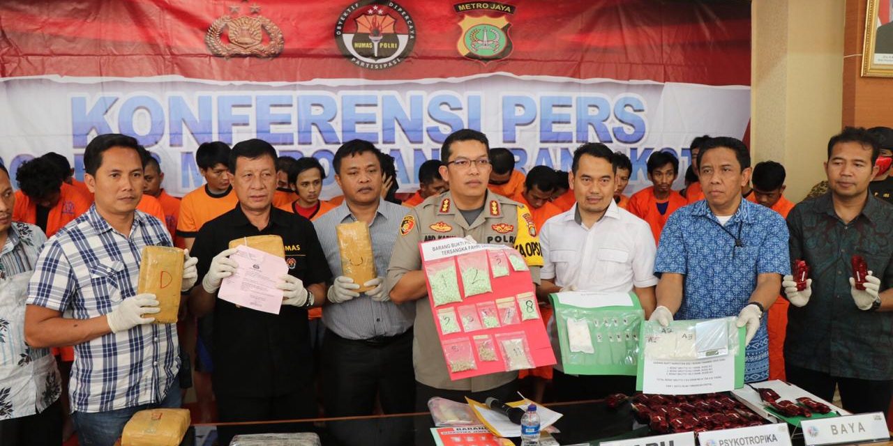 Ungkap 73 Kasus Narkoba Polrestro Tangerang Kota Selama Periode September dan Oktober 2019