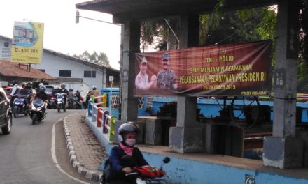 Spanduk TNI-POLRI Siap Menjamin Keamanan Pelantikan Presiden RI, Banjiri Neglasari