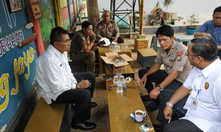 Dalam Rangka Rapat Koordinasi Wakapolsek Karawaci AKP NURJAYA SH Sambangi Pihak Sat Pol PP Kota Tangerang