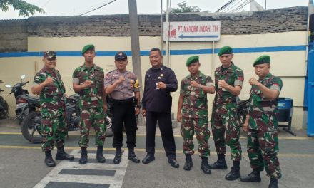 AIPDA TONI BUDI Bhabinkamtibmas Kel. Kebon Besar dan Babinsa DDS SATPAM PT.MAYORA INDAH