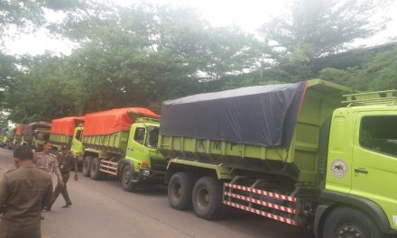 Polsek Jatiuwung Amankan 14 Unit Kendaraan Truk Bermuatan Tanah Yang Beroperasi Siang Hari