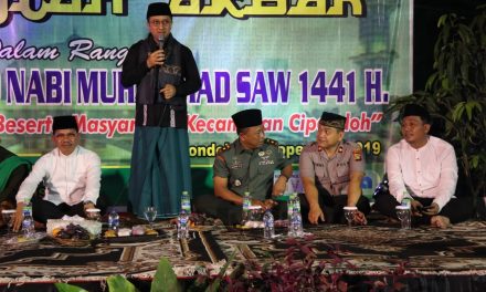 Kapolsek Cipondoh dan 3 Pilar Hadiri Gelaran Pengajian Akbar Maulid Nabi Muhammad SAW 1441 H di Kec. Cipondoh