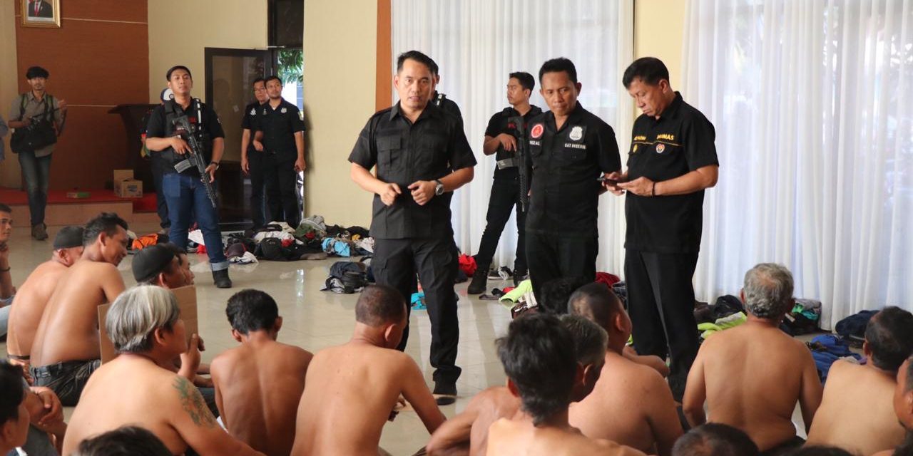 Berikan Rasa Aman, Polrestro Tangkot Amankan Ratusan Preman