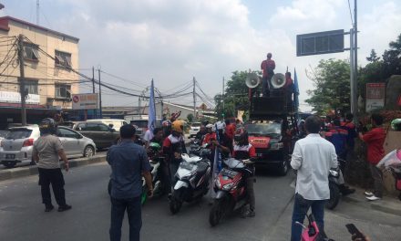 Kapolsek Jatiuwung Kawal Ratusan Massa AB3 Hingga ke Kantor Pusat Pemerintahan Provinsi Banten