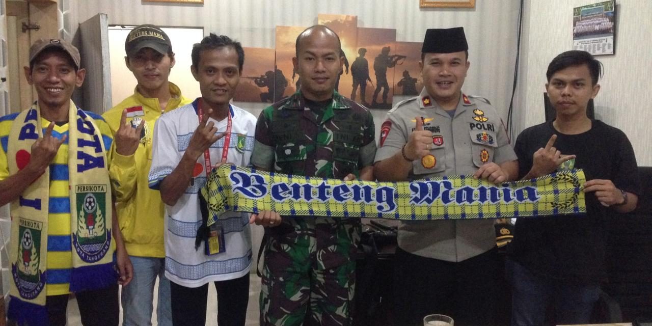 Pertemuan Dengan Humas Benteng Mania, Kapolsek Jatiuwung Imbau Jaga Keamanan Selama Pertandingan