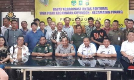 Rakor Lintas Sektoral Tiga Pilar Kec. Cipondoh dan Kec. Pinang Dengan Pengurus Gereja Dalam Rangka Pengamanan Natal 2019 dan Tahun Baru 2020.