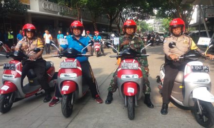 Kapolsek Neglasari Hadiri Pawai Sepeda Motor Listrik Karya Anak Bangsa