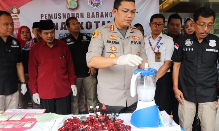 Polres Metro Tangerang Kota Musnahkan BB Ekstasi, Sabu dan Psitropika Gol 1