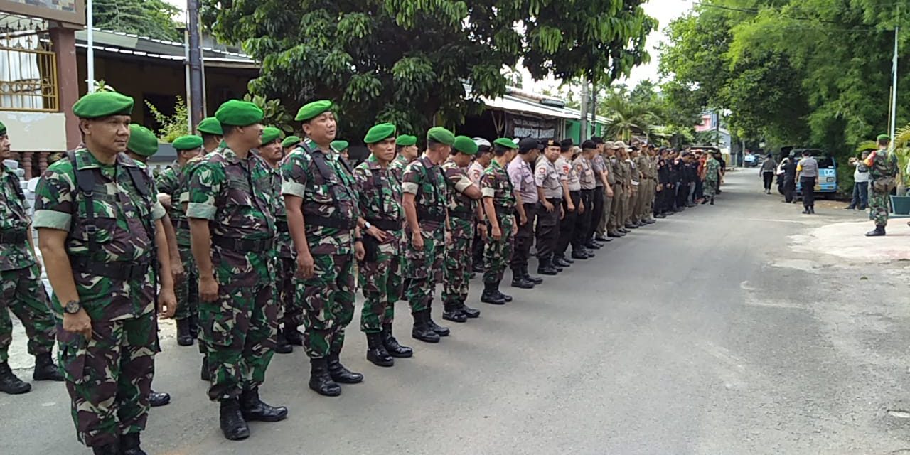 Sinergitas TNI/Polri Bersama Muspika dan Ormas di Jatiuwung Apel Gelar Pasukan Pengamanan Natal 2019