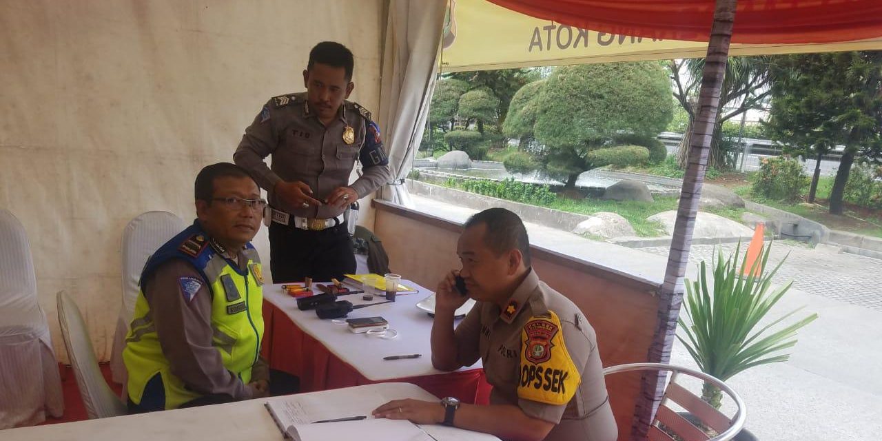 Kapolsek Cipondoh Melaksanakan Pengecekan Pos PAM Ops. Lilin Jaya 2019  di Posyan Rest Area 13,5 Pinang