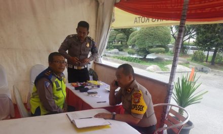 Kapolsek Cipondoh Melaksanakan Pengecekan Pos PAM Ops. Lilin Jaya 2019  di Posyan Rest Area 13,5 Pinang