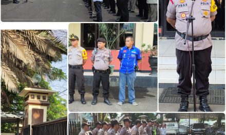 KAPOLSEK CILEDUG KOMPOL PRASETYO NOEGROHO SIK PIMPIN APEL PAGI DI MAPOLSEK CILEDUG