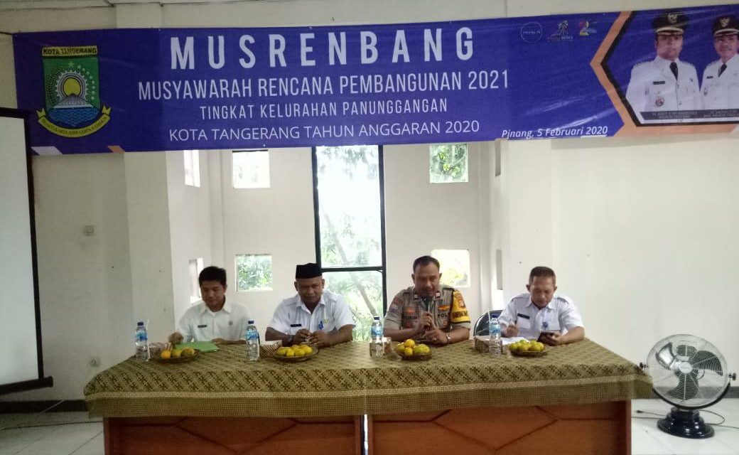 Bhabinkamtibmas Kel. Panunggangan, Aiptu Mulyadih Hadiri Musrembang TA 2020 dan Ajak Warga Jaga Kamtibmas