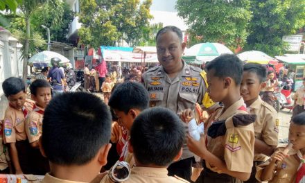 Bhabinkamtibmas Kel. Panunggangan Aiptu Mulyadih  Sambang Polkiss ke SDN Panunggangan 5 Bertatap Muka Dengan Siswa Kelas 6