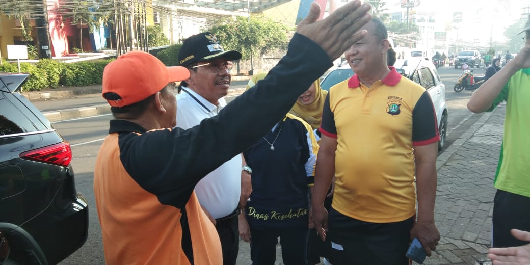 Wakapolsek Ciledug ikuti senam Cenghar Sabtu Pagi di Plaza Borobudur Ciledug Kota Tangerang