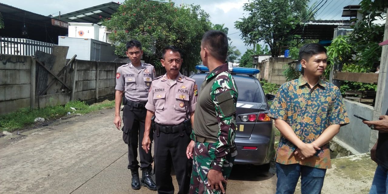 Pantau Pembangunan Sutet Unit Samapta Polsek Cipondoh Gelar Patroli Biru di Kel. Neroktog