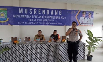 Kawal Pembangunan Bhabinkamtibmas Kel.Cipete Aiptu Supriyadi Hadiri  Pembukaan Musrembang Kel. Cipete TA 2021