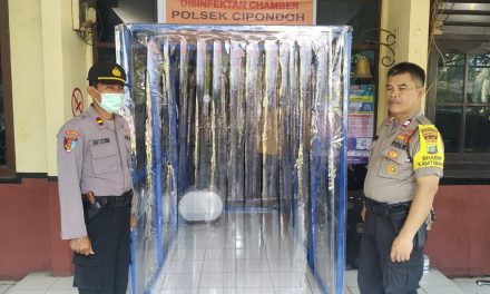 Antisipasi Pencegahan Virus Corona Polsek Cipondoh Buat Ruangan Disinfektan Chamber