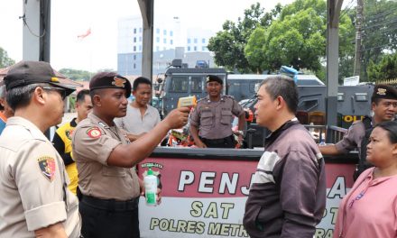 Polrestro Tangerang Kota Lakukan Pengecekan Suhu Tubuh Kepada Pengunjung