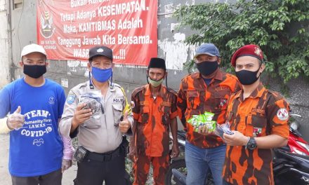 Woro Woro dan Pembagian Masker Bahaya Virus Corona di Kel. Kenanga Cipondoh