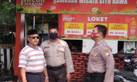 Unit Patroli Samapta Polsek Cipondoh Lakukan Pemantauan Tempat Wisata Danau Cipondoh