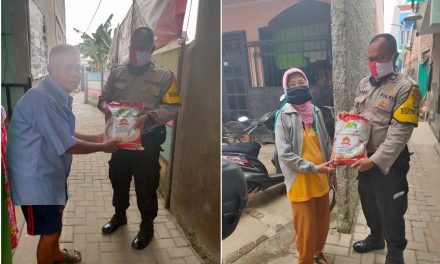 Baksos Penyaluran Beras Sambut HUT BHAYANGKARA KE 74 di Kel. Poris Plawad Indah Cipondoh