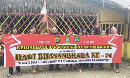 Ucapan Selamat Hari Bhayangkara Ke-74 Oleh Masyarakat Di Rumah Makan Mpo Minun Kel. Sudimara Pinang