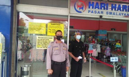 : Kegiatan Cooling Syistem Penerapan New Normal Pasar Swalayan Hari Hari Karang Timur Kec Karang Tengah