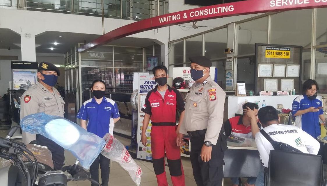 Unit Patroli Samapta R2 Polsek Cipondoh Gelar Patroli Biru Secara Dialogis Di Yamaha Factory Motor Kel. Pinang