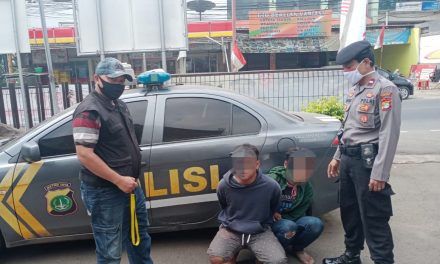 Anggota Patroli Polsek Cipondoh Amankan Dua Pelaku Diduga Jambret Di Pasar Bengkok Sudimara Pinang