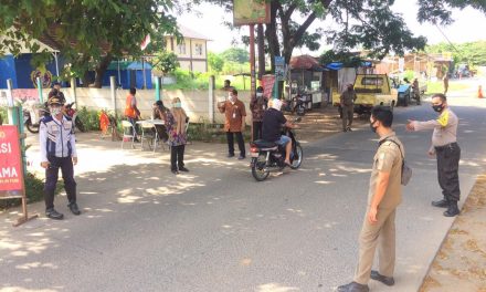 Operasi Aman Bersama Dalam Rangka  Pencegahan Penyebaran Covid-19 Oleh 3 Pilar Di Jalan Raya Gempol Kel. Kunciran, Kec. Pinang