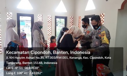 40 Anak Yatim Piatu Mendapat Santunan Dari Kapolres Metro Tangerang Kota Melalui Kapolsek Cipondoh, Program Polisi Peduli Sesama