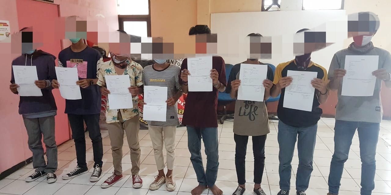 Polsek Cipondoh Kota Tangerang Amankan 8 Remaja Tanggung Diduga Hendak Demo Ke Jakarta