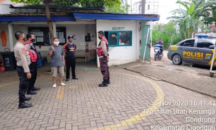 Polsek Cipondoh Gelar Patroli Stasioner Dan Pendisiplinan Himbauan Prokes Menuju Adaptasi Kebiasaan Baru