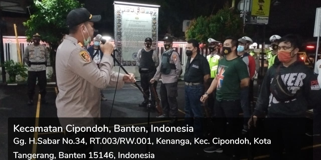 Polsek Cipondoh Gelar Ops. Cipta Kondisi, Tekan Kejahatan 3C Dan Penindakan Prokes