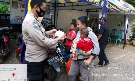 Polsek Cipondoh dan 3 Pilar Gelar Operasi Yustisi OAB PPKM di Kel. Kenanga