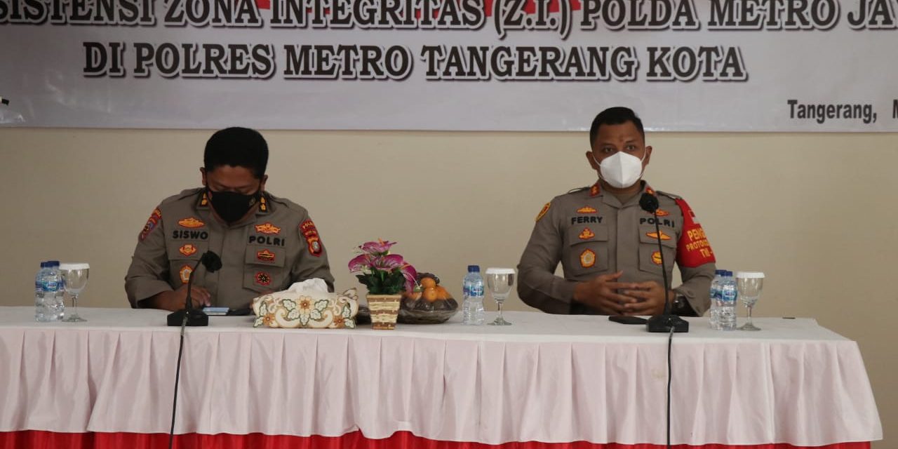 POLRES METRO TANGERANG KOTA MELAKSANAKAN ASISTENSI DAN INTERALISASI PEMENUHAN INDIKATOR ZONA INTEGRITAS MENUJU WBK & WBBM