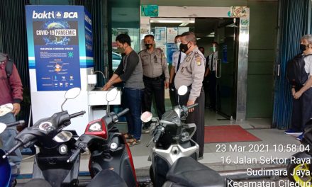 Sambang ke Bank, Unit Sabhara Berikan Himbauan Protokol Kesehatan