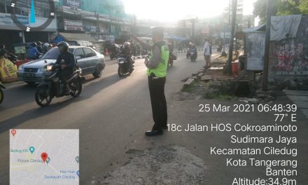 Kehadiran Anggota Lantas Polsek Ciledug Berikan Kelancaran Arus Lalin