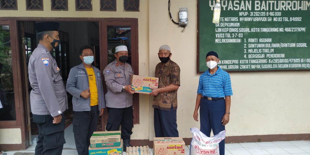 Ramadhan Berkah, Kanit Binmas Polsek Ciledug Berikan Bantuan Sembako Kepada Yayasan Yatim Piatu