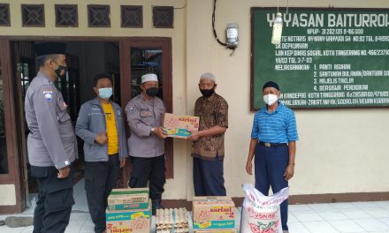 Ramadhan Berkah, Kanit Binmas Polsek Ciledug Berikan Bantuan Sembako Kepada Yayasan Yatim Piatu