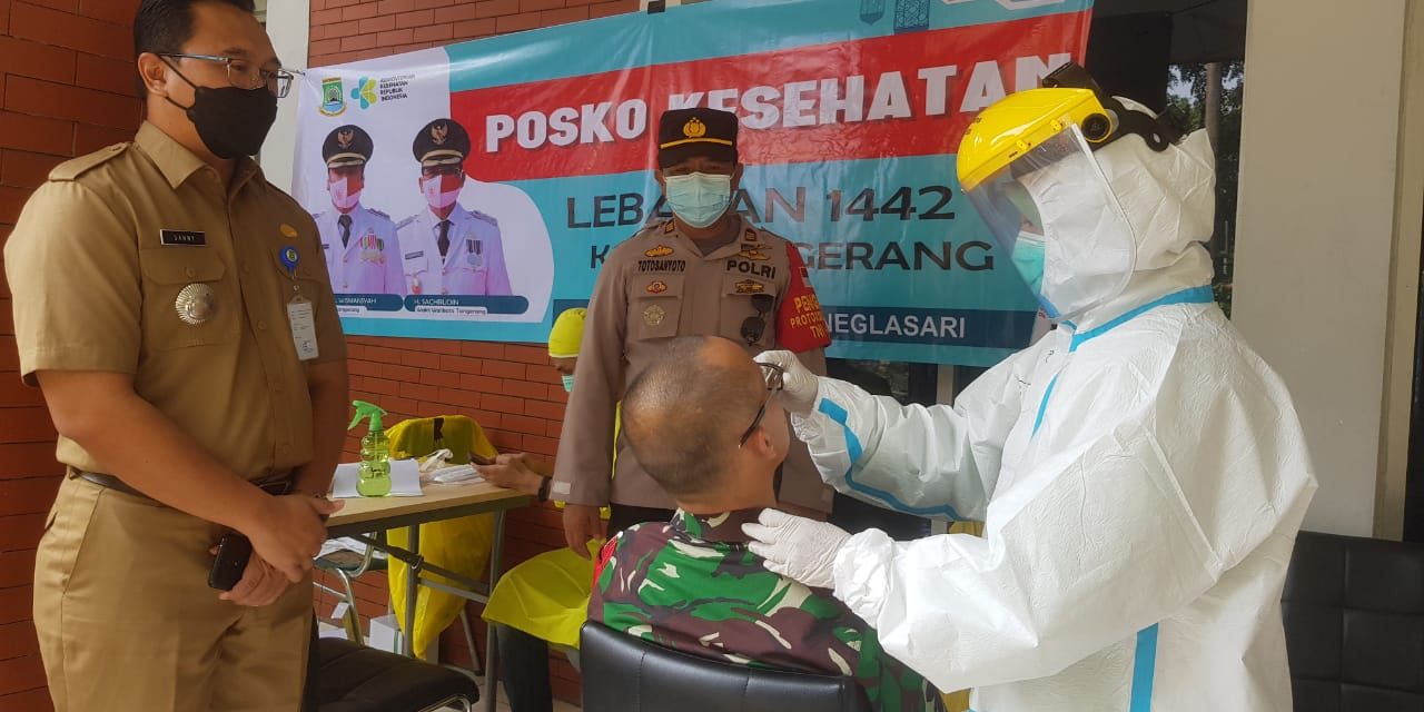 Tiga Pilar Neglasari Tinjau Rapid Antigen Serentak Kota Tangerang Bagi Para Pemudik di Selapajang Jaya