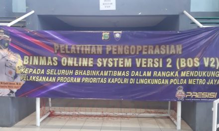 Pelatihan Aplikasi Bos V2 Oleh Ditbinmas PMJ Kepada Bhabinkamtibmas Polres Metro Tangerang Kota